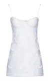 Magda Butrym Cotton-blend Poplin Lace Bustier Dress In White