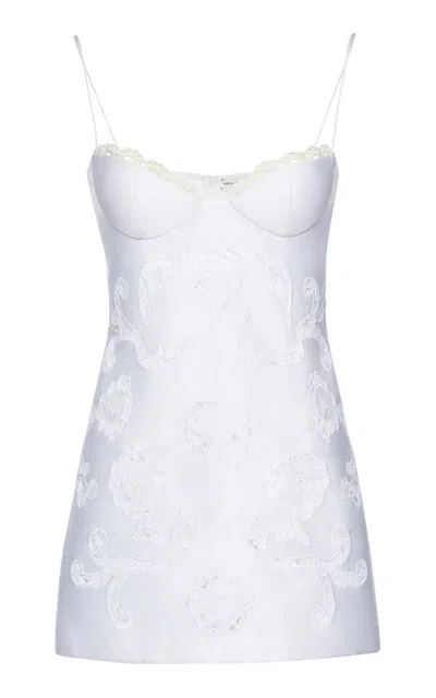 Magda Butrym Bustier Cotton Mini Dress In White