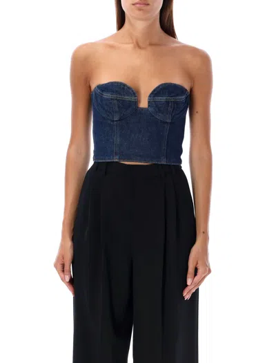 MAGDA BUTRYM MAGDA BUTRYM BUSTIER DENIM TOP