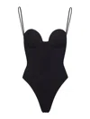 Magda Butrym Thin Shoulder Strap One-piece Swimsuit In Black