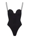 Magda Butrym Thin Shoulder Strap One-piece Swimsuit In Black
