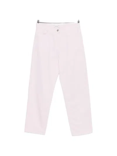 Magda Butrym Button Denim Trousers In White