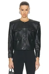 MAGDA BUTRYM BUTTON UP LEATHER JACKET