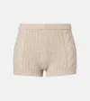 Magda Butrym Shorts Aus Kaschmir Mit Zopfstrickmuster In Neutral