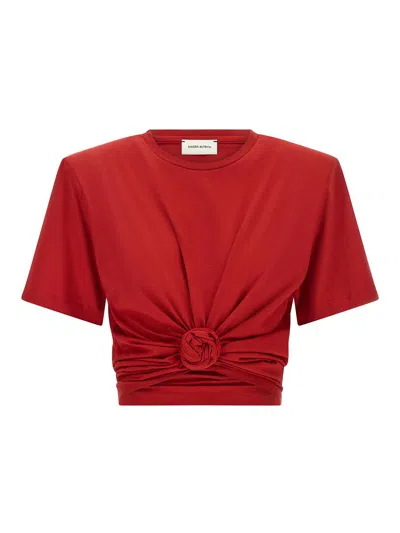 Magda Butrym Camiseta - Rojo