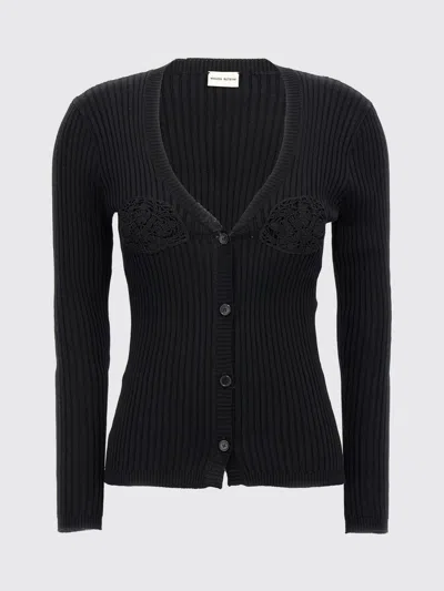 Magda Butrym '08' Crochet Knit Cardigan In Black
