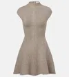 Magda Butrym Marled Knit Skater Dress In Beige In Gray