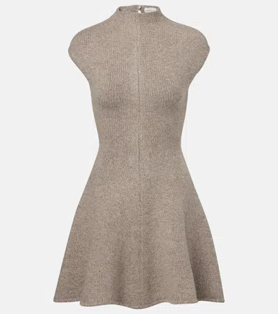 Magda Butrym Cashmere-blend Minidress In Gray