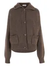Magda Butrym Cashmere Cardigan In Brown