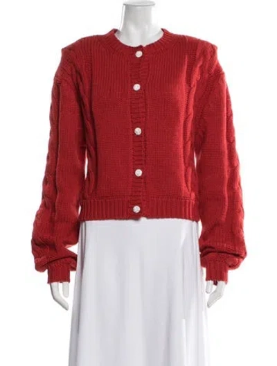 Pre-owned Magda Butrym Cashmere Crew Neck Sweater In Red