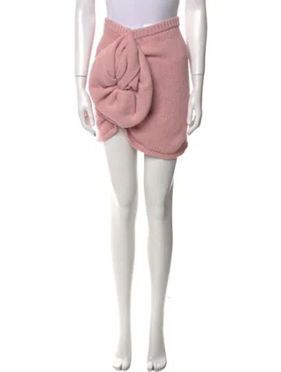 Pre-owned Magda Butrym Cashmere Mini Skirt In Pink