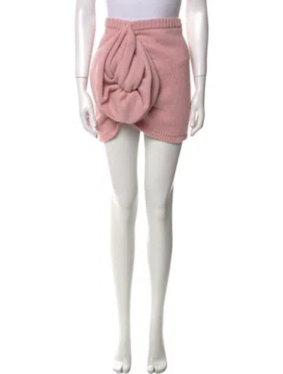 Pre-owned Magda Butrym Cashmere Mini Skirt In Red