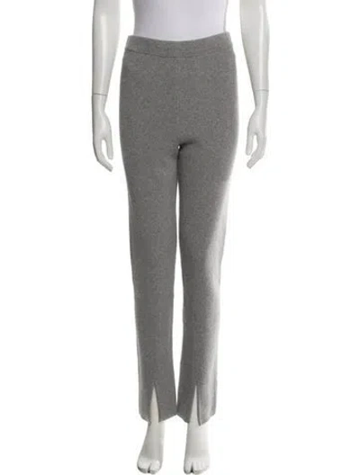 Pre-owned Magda Butrym Cashmere Straight Leg Pants In Gray
