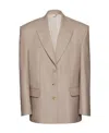 Magda Butrym Taupe Peaked Lapel Blazer In Nude