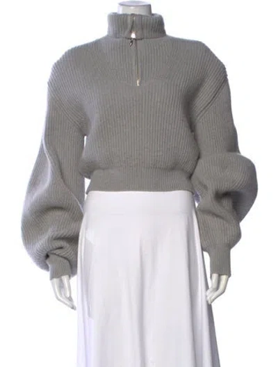 Pre-owned Magda Butrym Cashmere Turtleneck Sweater In Grey