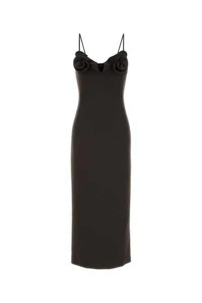 Magda Butrym Chocolate Stretch Wool Mini Dress In Black