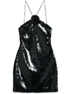 Magda Butrym Choker Sequinned Mini Dress In Black