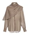 Magda Butrym Classic Oversized Shirt In Brown In Brown