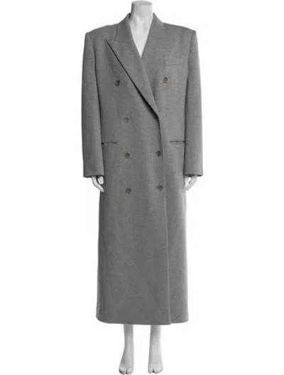 Pre-owned Magda Butrym Coat In Gray