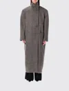Magda Butrym Oversized Wool Coat Back Vent In Gray