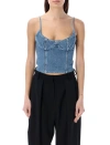Magda Butrym Denim Top In Blue