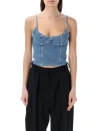 Magda Butrym Denim Top In Blue