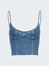 Magda Butrym Denim Top In Blue