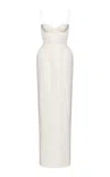 Magda Butrym Corseted Silk Dress In Ivory