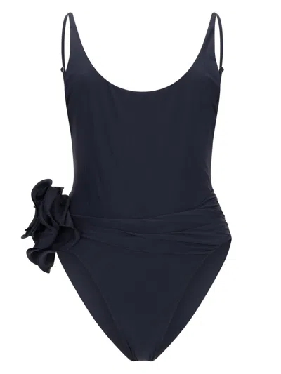 Magda Butrym Costume Da Bagno Intero Con Fiore In Blue