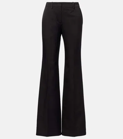 MAGDA BUTRYM COTTON AND SILK FLARED PANTS