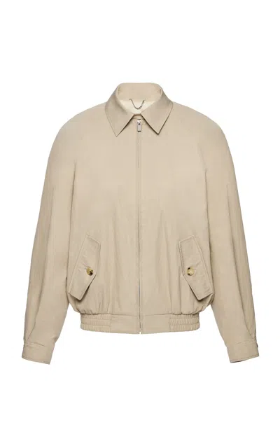 Magda Butrym Cotton-blend Bomber-style Jacket In Neutral