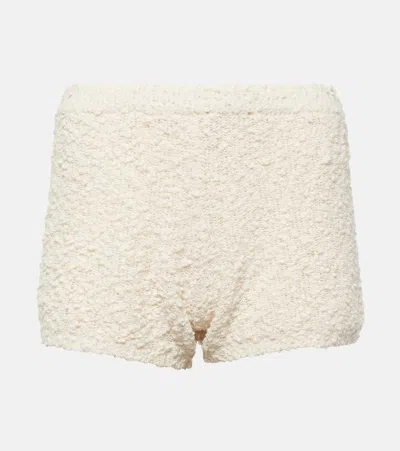 Magda Butrym Cotton-blend Bouclé Shorts In White