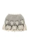 Magda Butrym Cotton-blend Crochet Mini Skirt In Animal Print