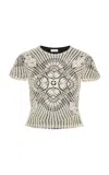 Magda Butrym Cotton-blend Crochet Top In Animal Print