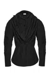 Magda Butrym Cotton-blend Top In Black