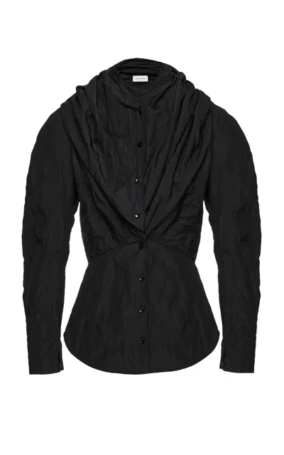 Magda Butrym Cotton-blend Top In Black