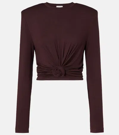 Magda Butrym Cotton-blend Top In Brown