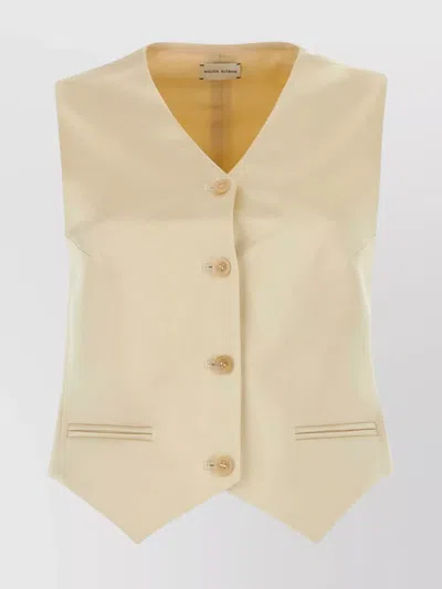 MAGDA BUTRYM COTTON BLEND VEST WITH ADJUSTABLE BACK STRAP