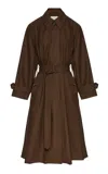 Magda Butrym Cotton Coat Dress In Brown
