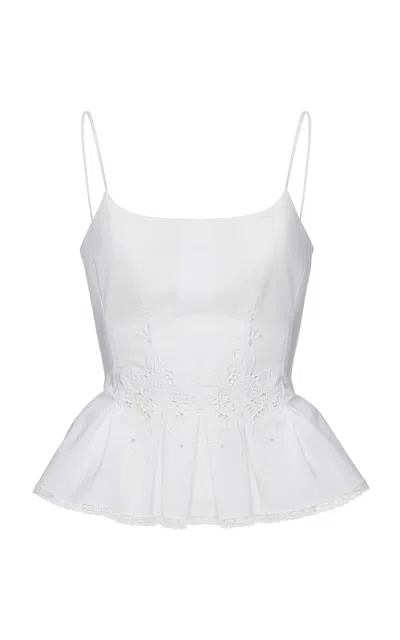 Magda Butrym Cotton Corset Top In White