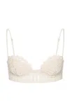 Magda Butrym Cotton Crochet Bralette In Ivory