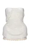 Magda Butrym Cotton Crochet Corset Top In White