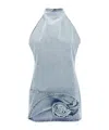 Magda Butrym Minikleid Mit Rosenapplikation In Blue