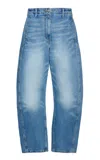 Magda Butrym Cotton Denim Pants In Medium Wash