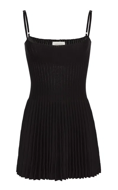 Magda Butrym Cotton Knit Mini Dress In Black