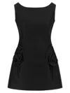 Magda Butrym Floral Embellished Scoop Neckline Sleeveless Dress In Black