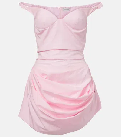 Magda Butrym Cotton Minidress In Pink