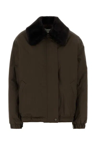 Magda Butrym Cotton Padded Jacket With Silk Lining In Yellow