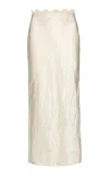 Magda Butrym Cotton Pencil Midi Skirt In Ivory