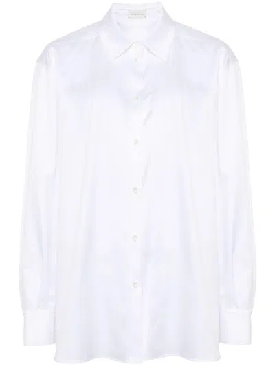 Magda Butrym Cotton Poplin Shirt In Ivory